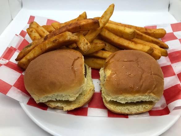 Order 2 sliders w/ fries food online from The Draft Restaurant & Sports Bar store, San Diego on bringmethat.com