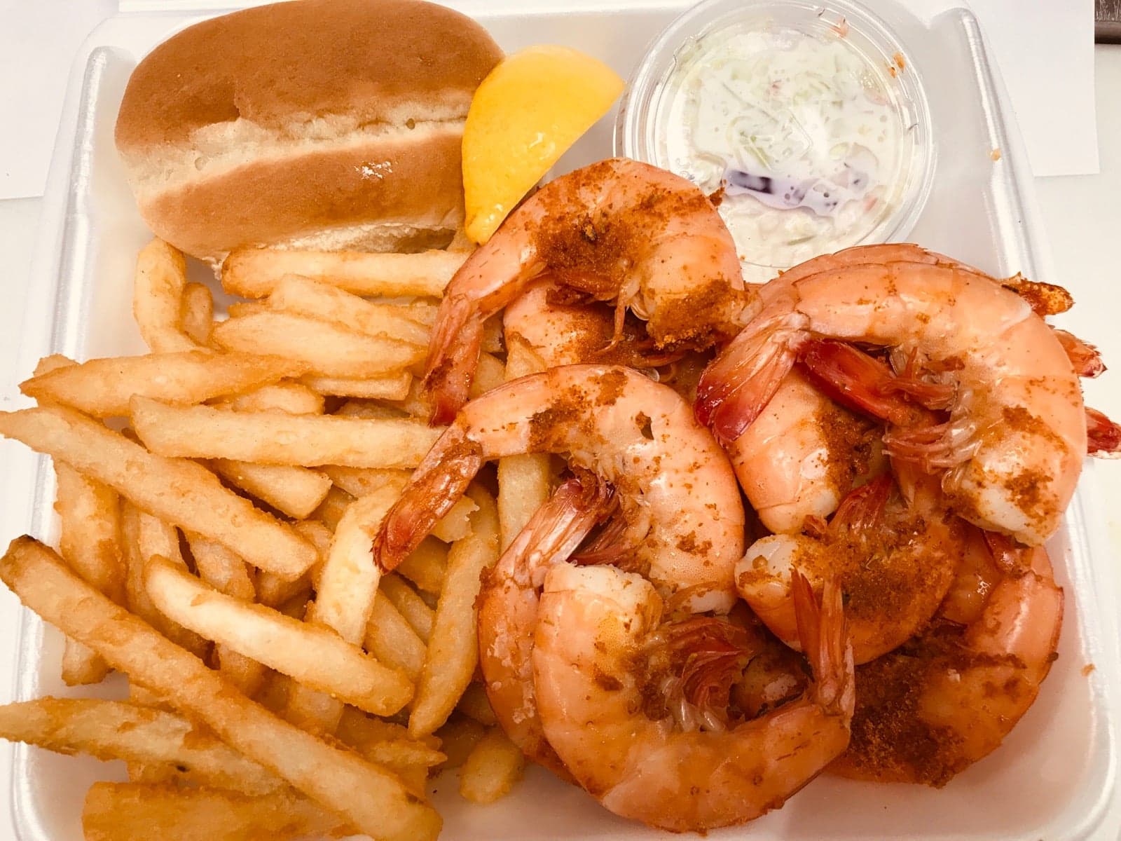Order 11. Spiced Shrimp Platter food online from Cameron's Seafood store, Frederick on bringmethat.com