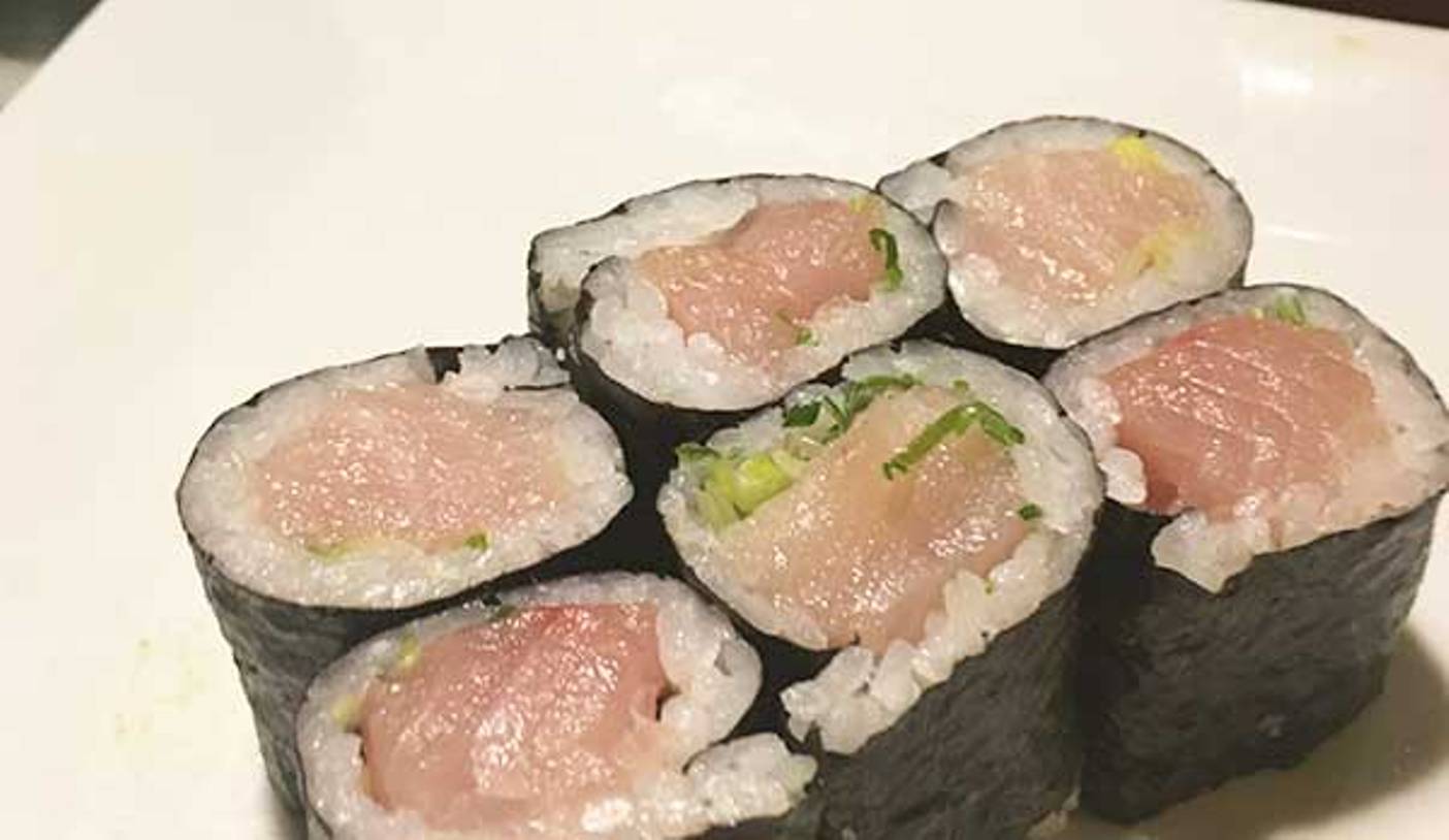 Order Yellowtail Roll (6pcs) food online from Rainbow Sushi store, Germantown on bringmethat.com