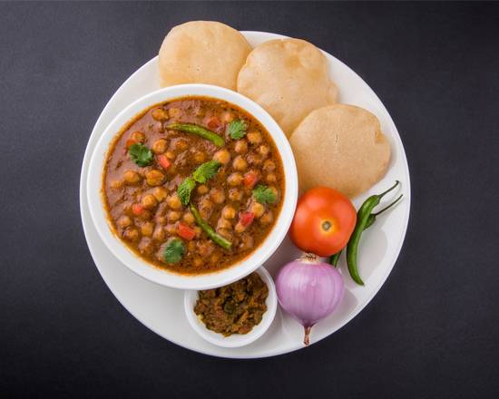 Order Puri Chole food online from Vegetarian Indian Cafe store, Santa Clara on bringmethat.com