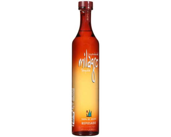 Order Milagro Reposado, 750mL tequila (40.0% ABV) food online from Pit Stop Liquor Mart store, El Monte on bringmethat.com