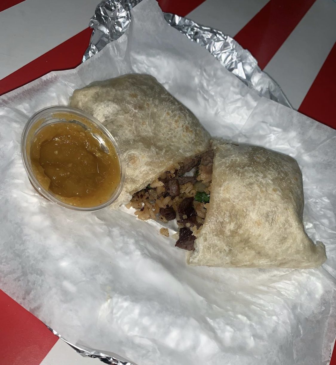 Order Burrito With Rice, Beans & Your Choice of meat food online from Latino Market store, Phoenix on bringmethat.com