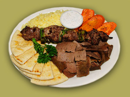 Order Gyro and Beef Souvlaki food online from Troy Greek Restaurant store, San Diego on bringmethat.com