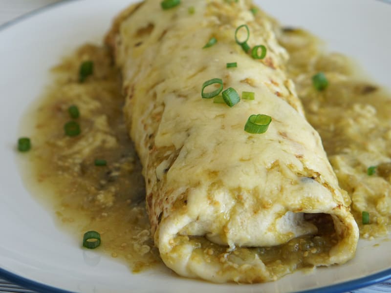 Order Chile-Verde Burrito food online from Don Betos Tacos store, Clayton on bringmethat.com