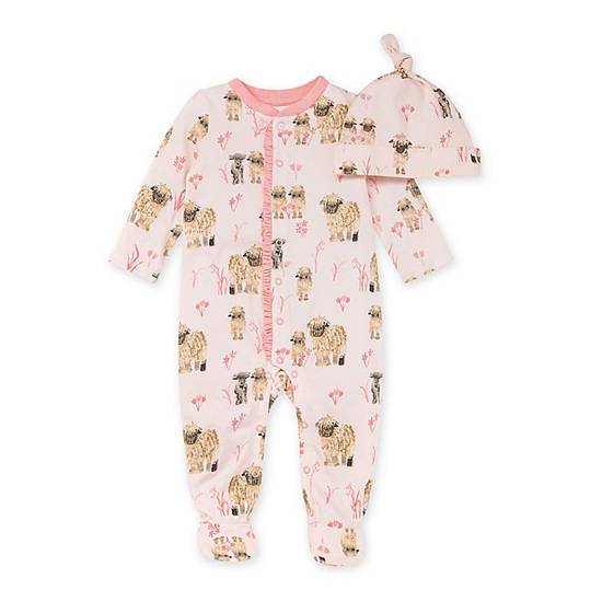 Order Burt's Bees Baby® Size 6-9M Feeling Sheepish Footed Jumpsuit and Hat Set in Pink food online from Bed Bath & Beyond store, Lancaster on bringmethat.com