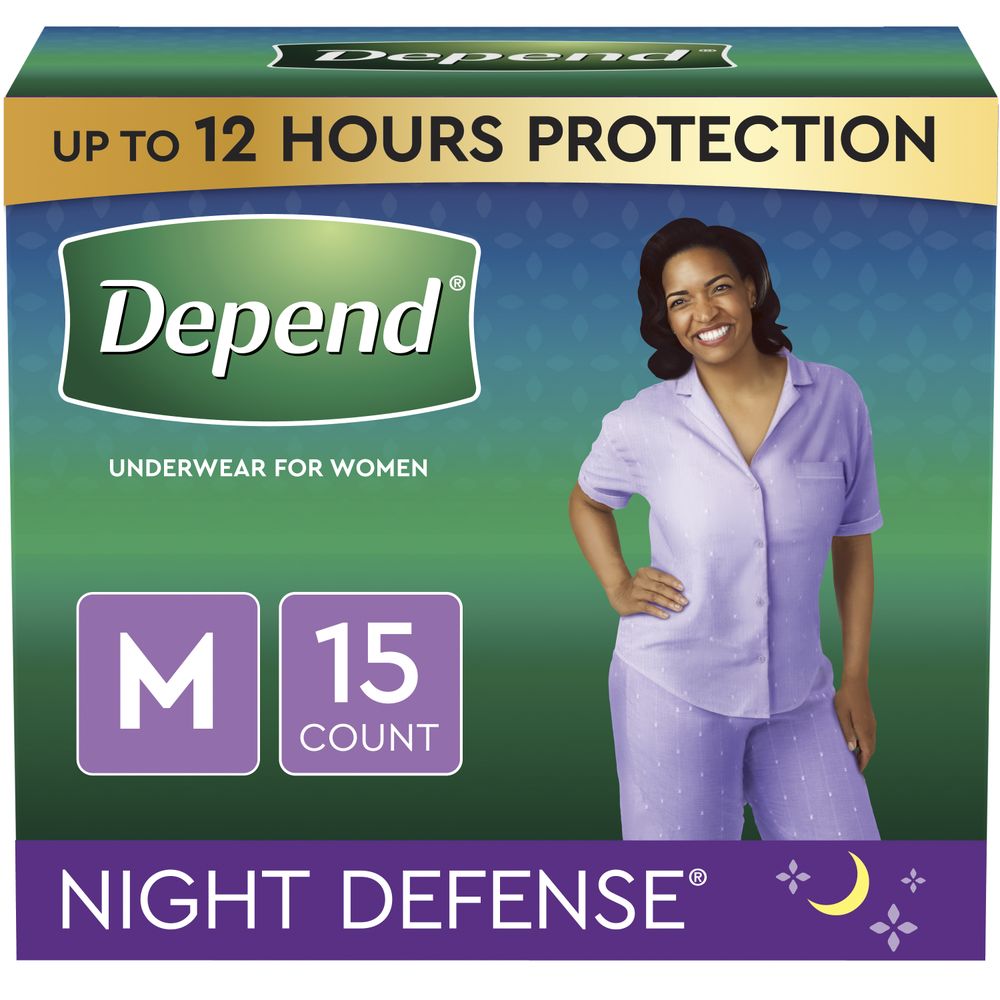 Order Depend Night Defense Incontinence Overnight Underwear for Women, M - 15 ct food online from Rite Aid store, Chino Hills on bringmethat.com