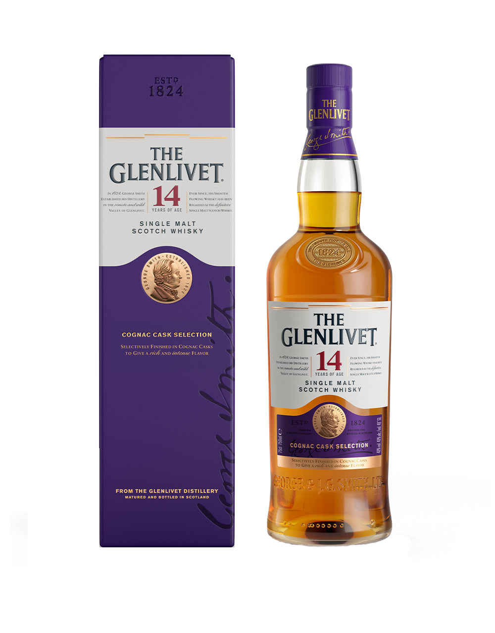 Order The Glenlivet 14 Years of Age Single Malt Scotch Whiskey, 375 ml. food online from Solis Liquor Corporation store, Brooklyn on bringmethat.com