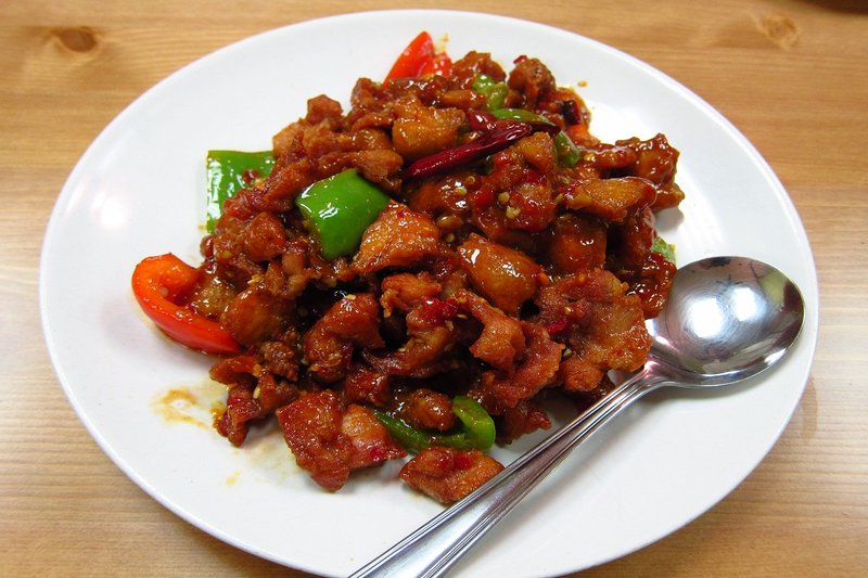 Order 34. Szechuan Pork Lunch food online from New Wong Chinese Restaurant store, Wickliffe on bringmethat.com