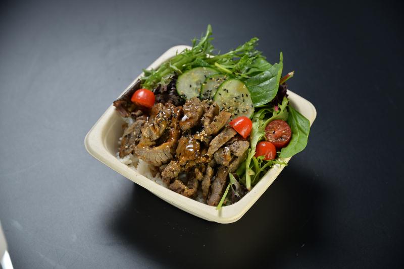 Order 8. Beef Teriyaki Rice Bowl food online from Ea Cafe store, San Francisco on bringmethat.com