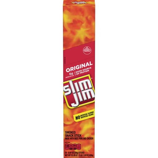 Order Slim Jim Giant Smoked Snack Stick food online from Pepack Sunoco store, Peapack on bringmethat.com