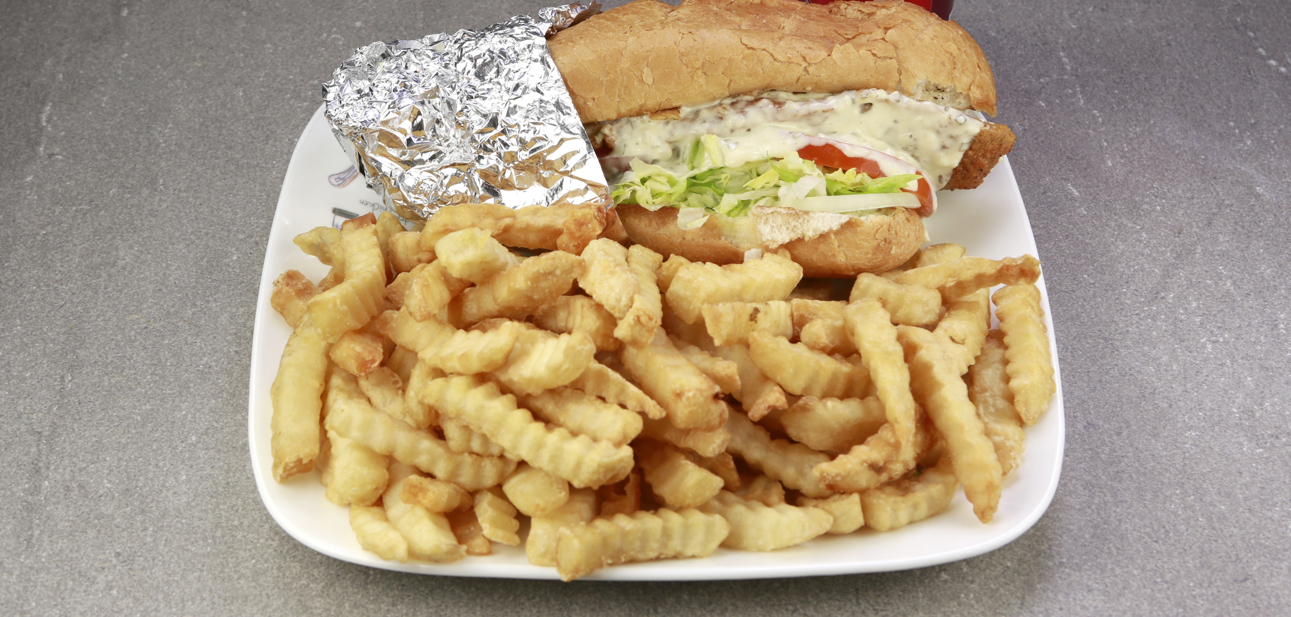 Order Fish Sandwich Combo food online from I Love Wings store, Norcross on bringmethat.com