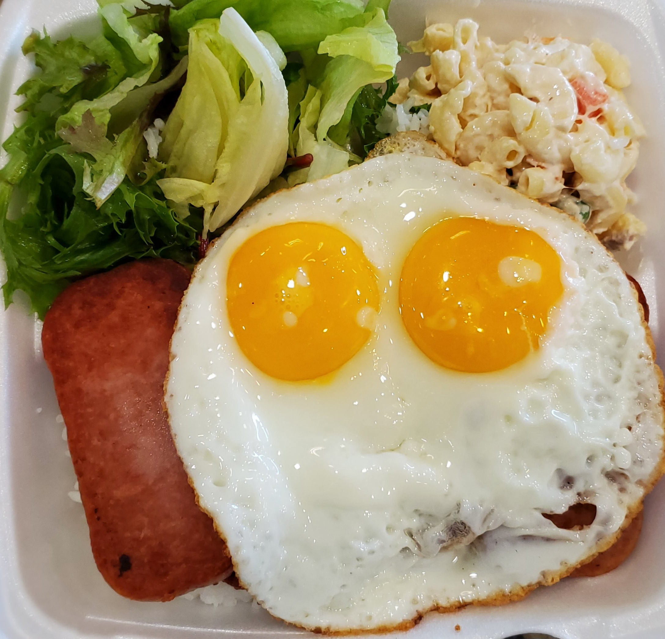 Order Grilled Spam Moco food online from Young Hawaiian Bbq store, Chino on bringmethat.com