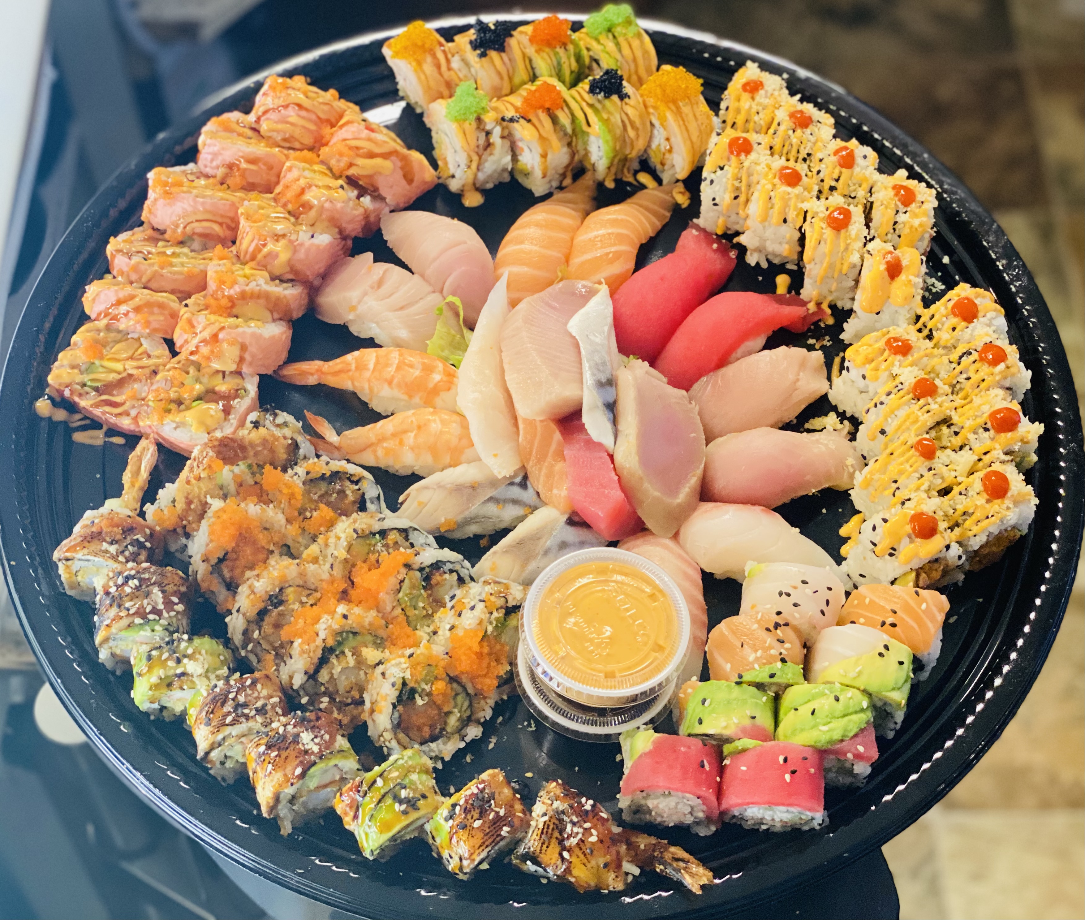 Order Party Sushi Combo Platter / value $136.85 food online from Tengu Sushi store, Newport on bringmethat.com