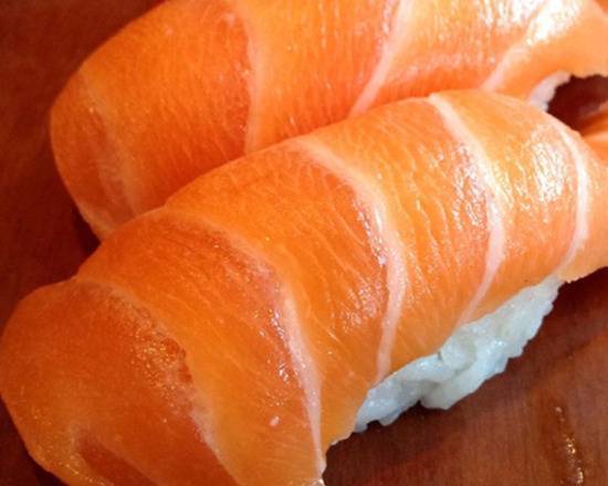 Order Sake_(Salmon) Sushi food online from Big Trouble In Little Japan. store, Washington on bringmethat.com