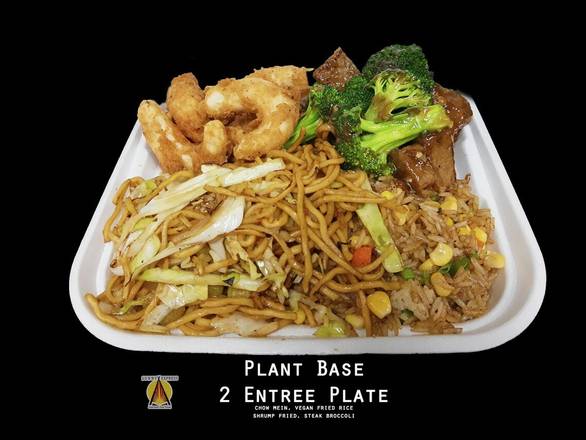 Order Plant Base 2 Entree Plate food online from Sunny Express Gourmet Fast Food store, Compton on bringmethat.com
