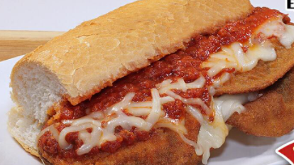 Order Eggplant Parmesan Sandwich food online from Cozzi Corner Hot Dogs Beef & Catering store, Downers Grove on bringmethat.com