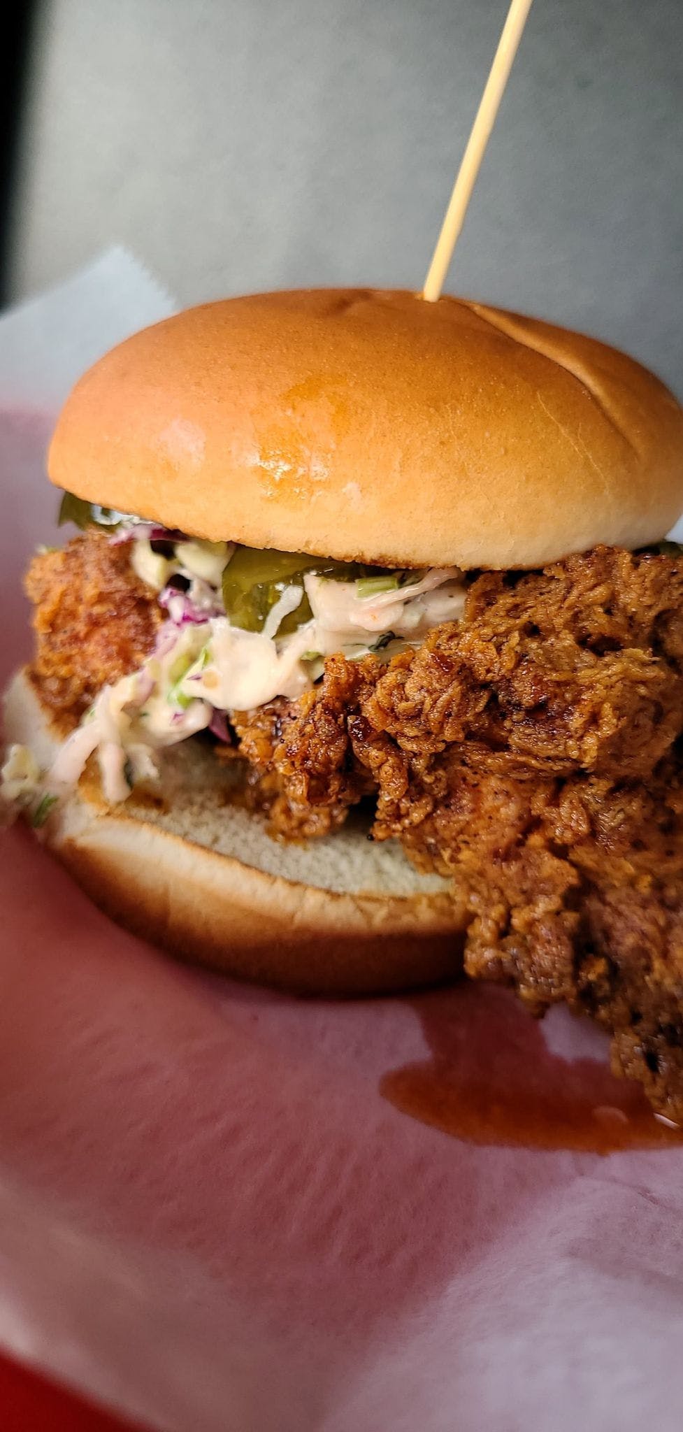 Order Nashville Hot Chicken Sandwich - Single food online from Ash & Em store, Columbus on bringmethat.com