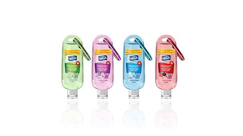 Order Wish Advanced Hand Sanitizer 1.8 Oz With Key Clip Assorted Scents, Pack of 4 food online from Route 7 Food Mart store, Norwalk on bringmethat.com