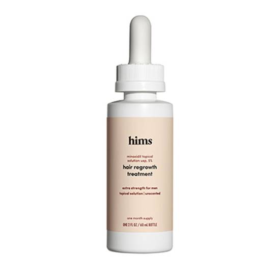 Order hims minoxidil 5% serum - extra strength topical hair regrowth solution for men (2 oz) food online from Hims & Hers Health And Wellness store, Atlanta on bringmethat.com