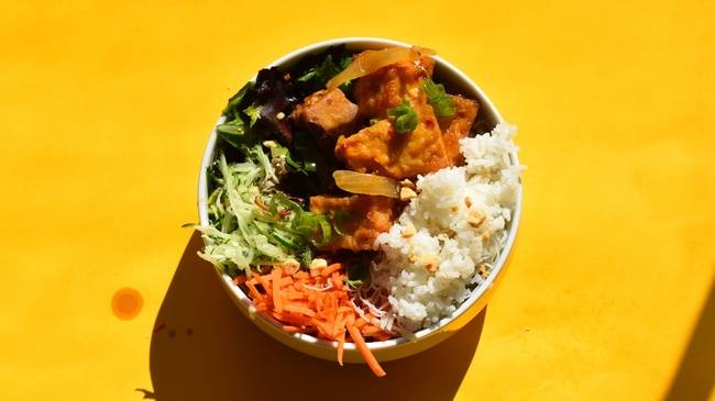 Order Tofu & Eggplant Rice Bowl food online from Noshery store, San Mateo on bringmethat.com