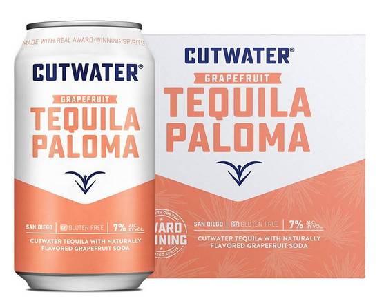 Order cutwater tequila paloma grapefruit  4pk can food online from Windy City Liquor Market store, El Cajon on bringmethat.com