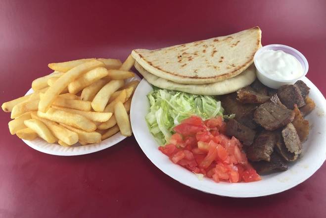 Order 3. Gyro Plate food online from Michael's Burgers store, Canoga Park on bringmethat.com