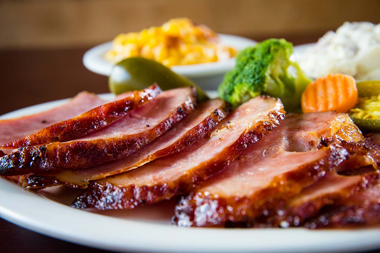 Order 4. Smoked Ham Dinner food online from Tony Barbecue & Steak House store, Channelview on bringmethat.com
