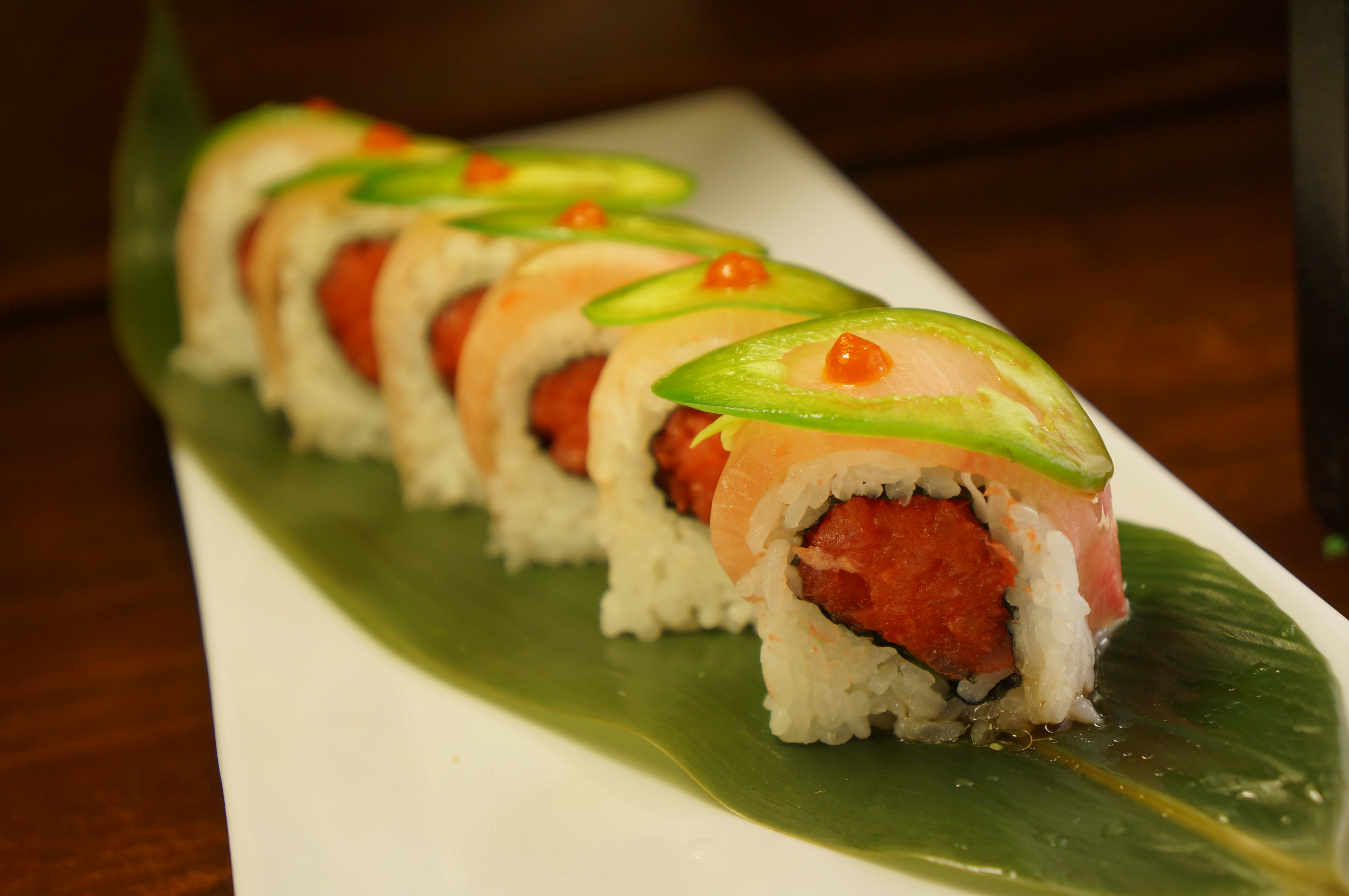 Order Angry Tail Roll food online from Tomo Sushi store, Laguna Woods on bringmethat.com