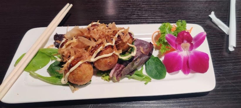 Order Takoyaki (Octopus balls 5pcs) food online from Ginza Sushi store, Bethlehem on bringmethat.com