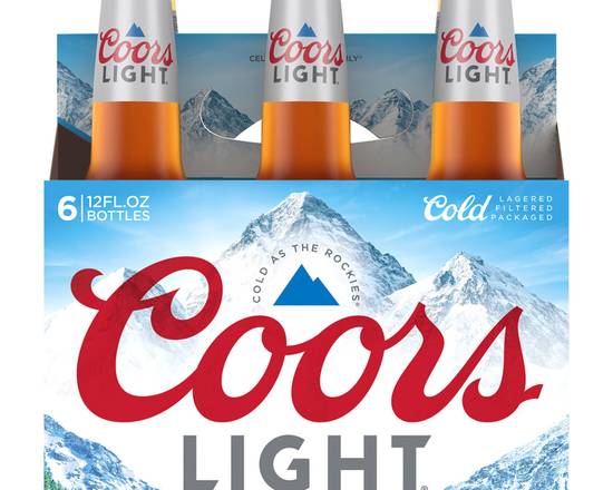 Order Coors Light, 6pk-12oz bottle beer (4.2% ABV) food online from 50th Street Liquor, Beer & Wine store, Lubbock on bringmethat.com