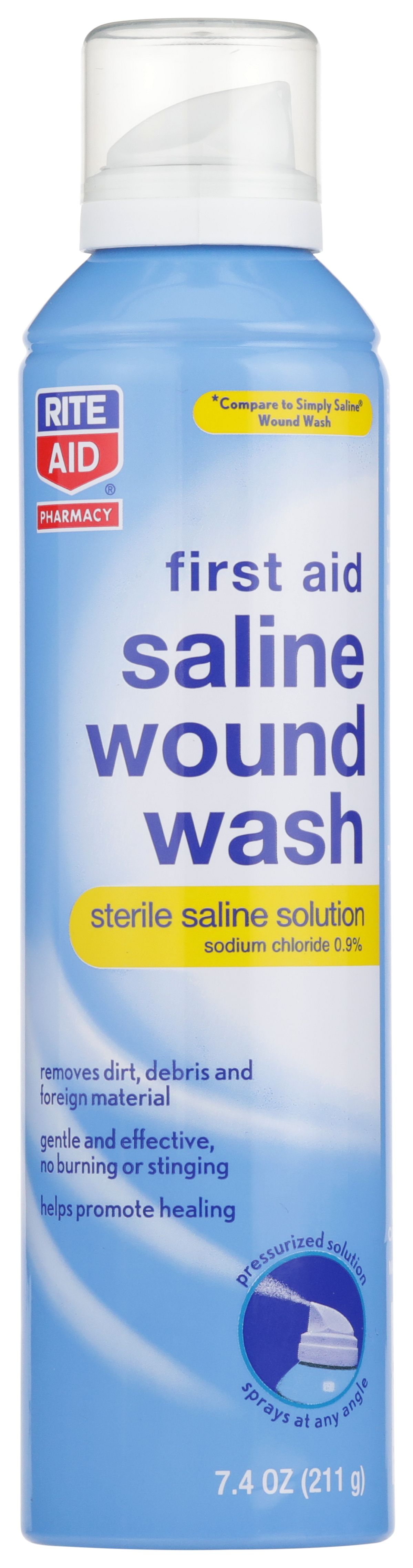 Order Rite Aid Sterile Saline Wound Wash Spray - 7.4 oz. food online from Rite Aid store, Cathedral City on bringmethat.com