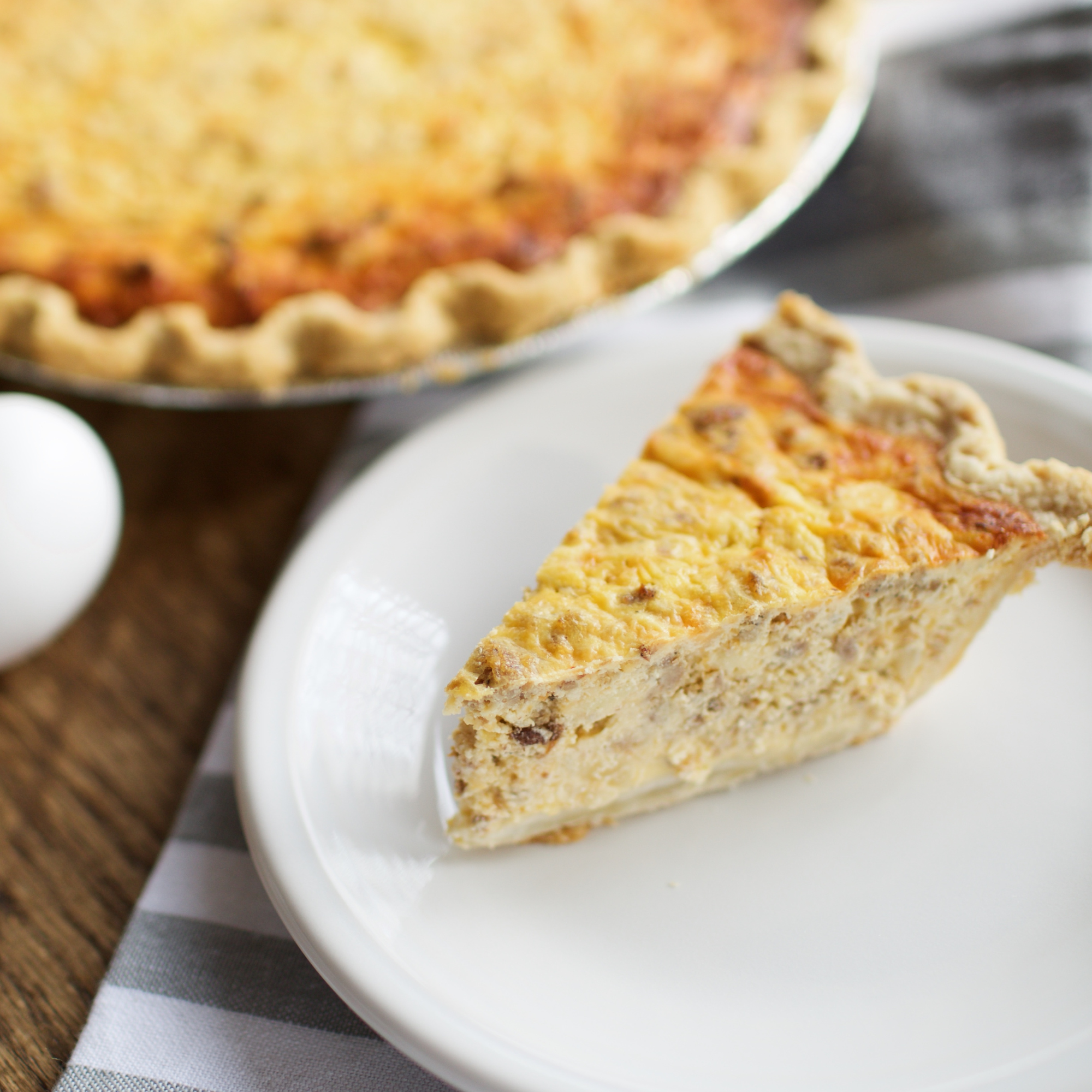 Order Sausage Onion Quiche food online from Southern Baked Pie Company store, Gainesville on bringmethat.com