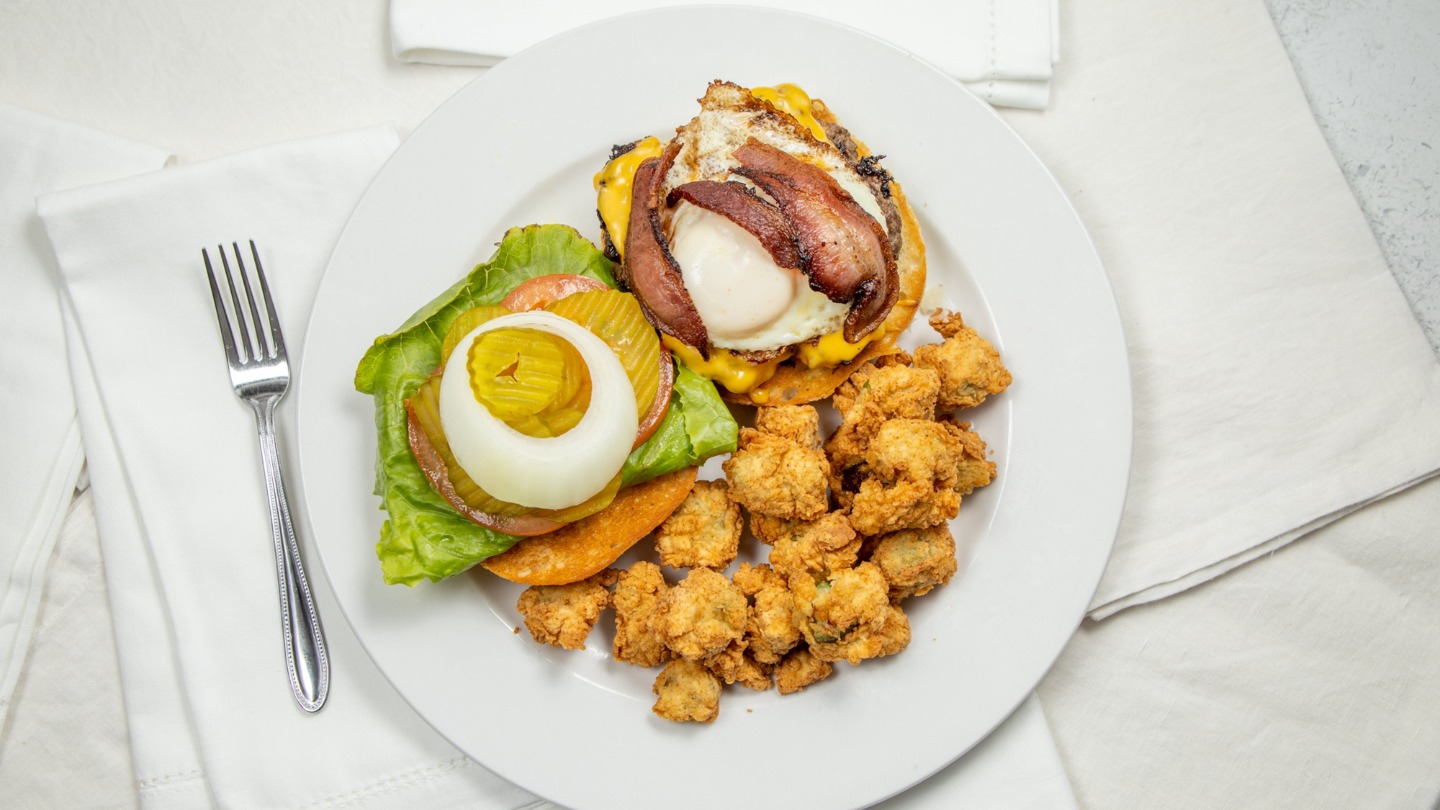 Order Brunch Burger food online from On The Patio store, Azle on bringmethat.com