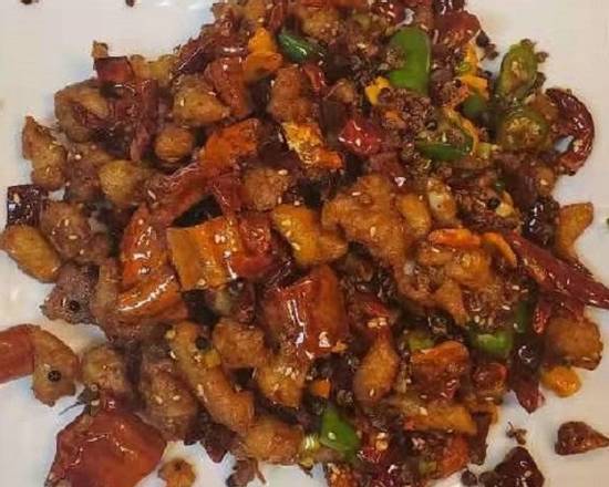Order 208. Szechuan Spicy Fried Chicken (山城辣子鸡) ️ ️ food online from CHUNCHUN SC LLC store, Greenville on bringmethat.com
