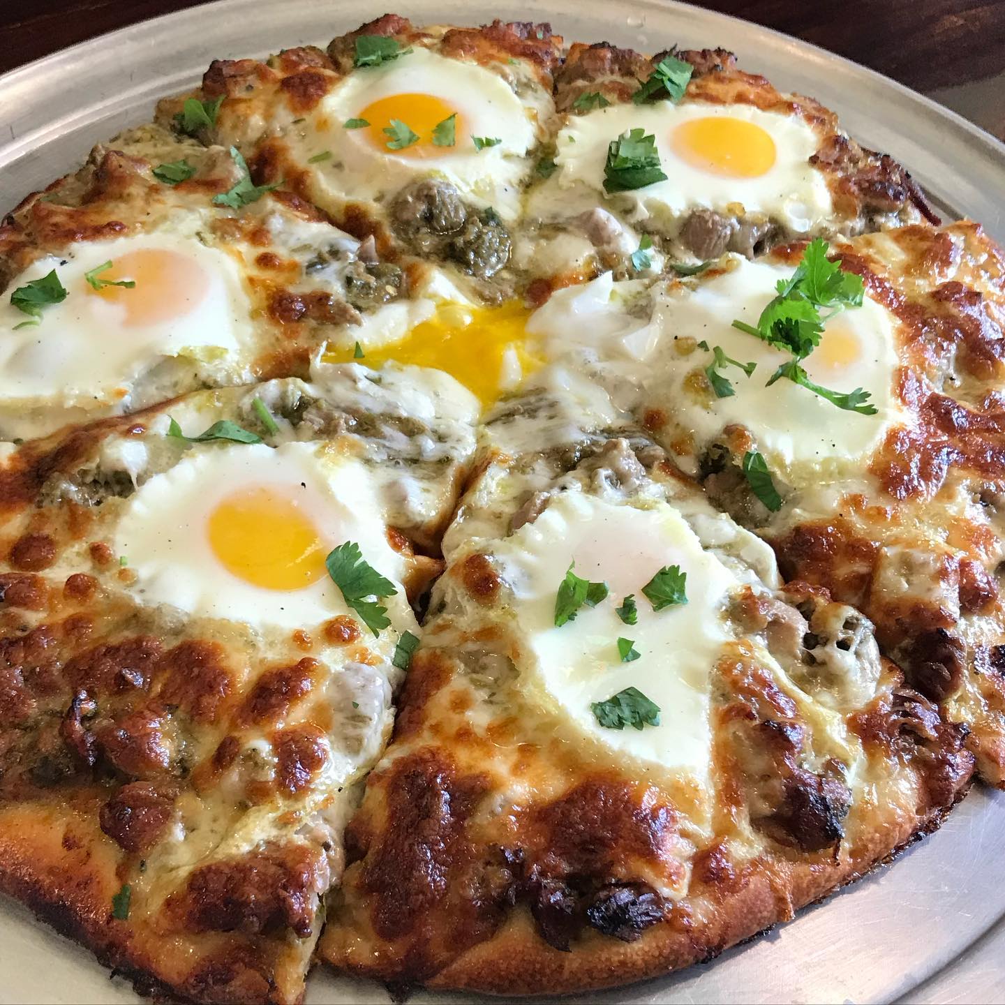 Order Chile Verde Breakfast Pizza food online from Jerry Pizza & Pub store, Bakersfield on bringmethat.com