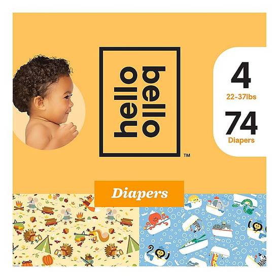 Order hello bello™ Size 4 74-Count Fall Prep/Bath Time Disposable Diapers food online from Buybuy Baby store, Franklin on bringmethat.com