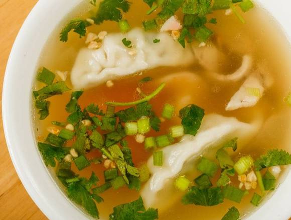 Order Wonton Sampler Soup (16 oz) food online from Fusion Cafe store, Metairie on bringmethat.com