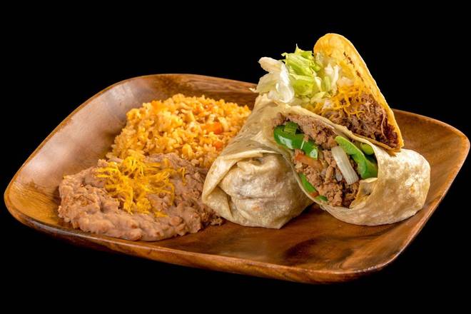 Order Burrito and Taco Combination Platter food online from Filiberto Mexican Food store, Phoenix on bringmethat.com