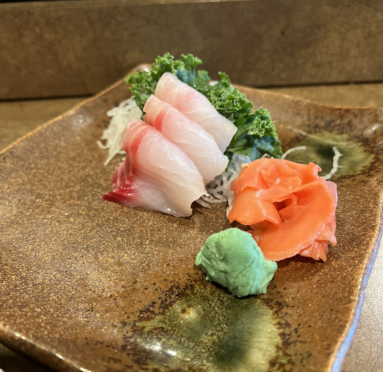 Order Red Snapper Sashimi food online from Bluefin Steak House & Sushi store, Howell on bringmethat.com