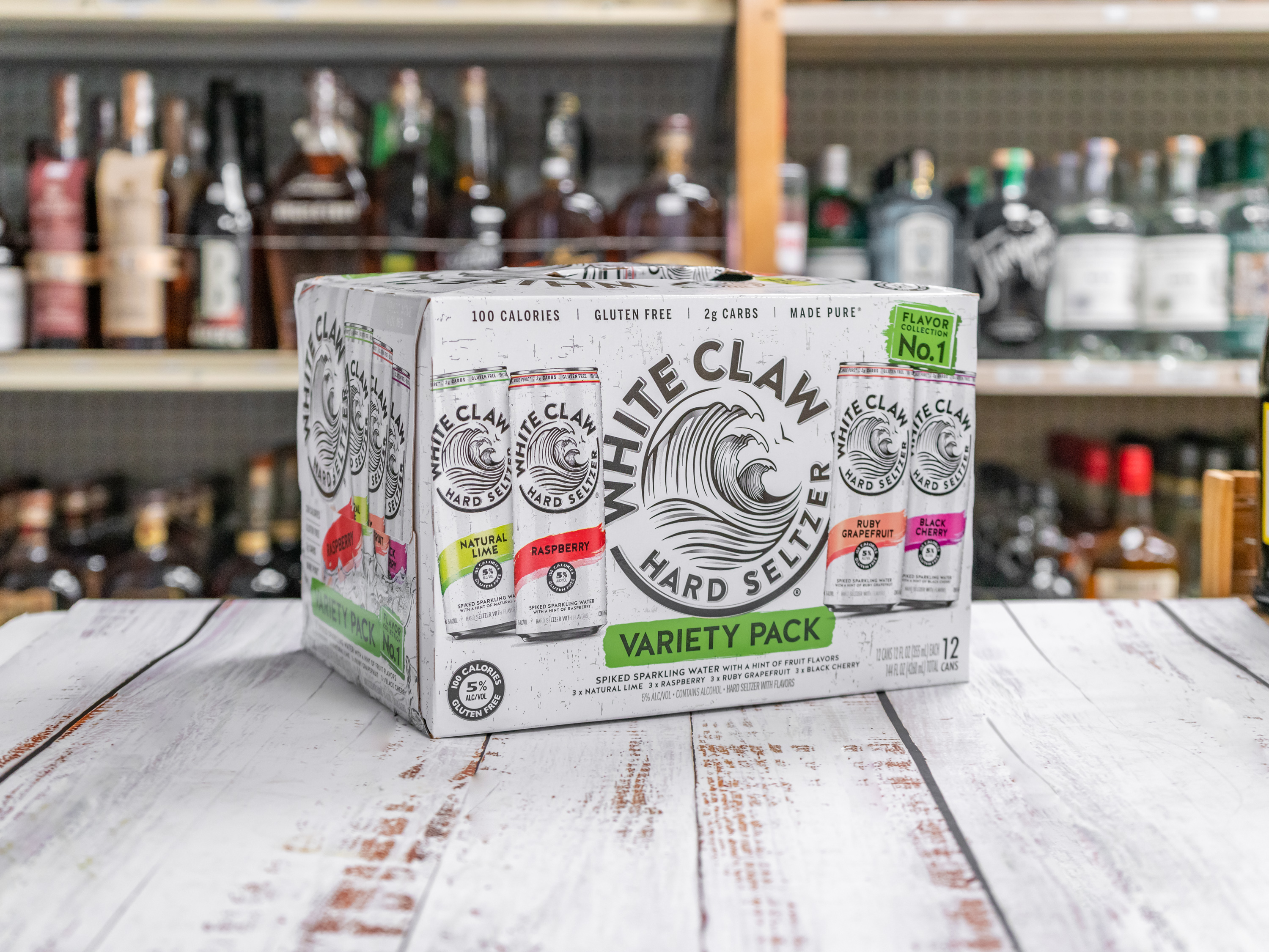 Order White Claw Variety Pack, 12 Pack, 12 oz. Can Hard Seltzer (5.0% ABV) food online from Kwik & Convenient store, San Francisco on bringmethat.com