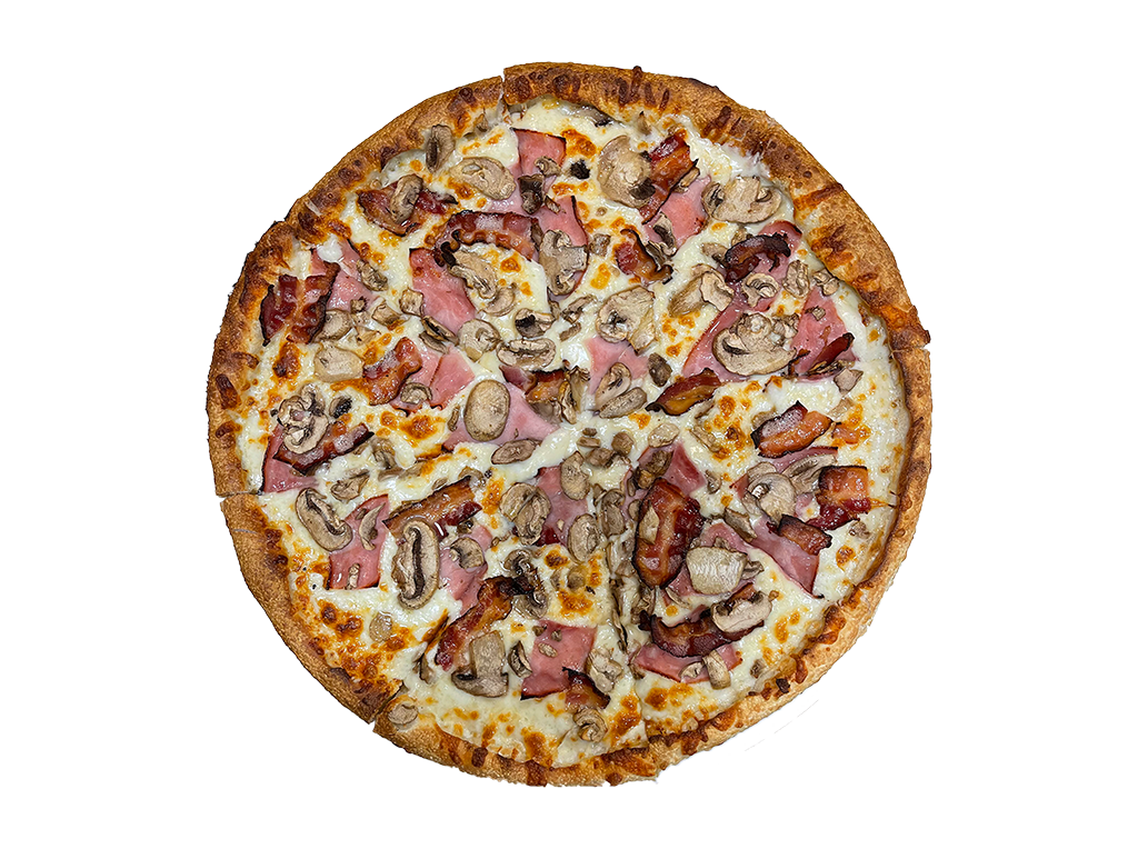 Order Carbonara Pizza food online from Land of Pizza Inc store, South Boston on bringmethat.com