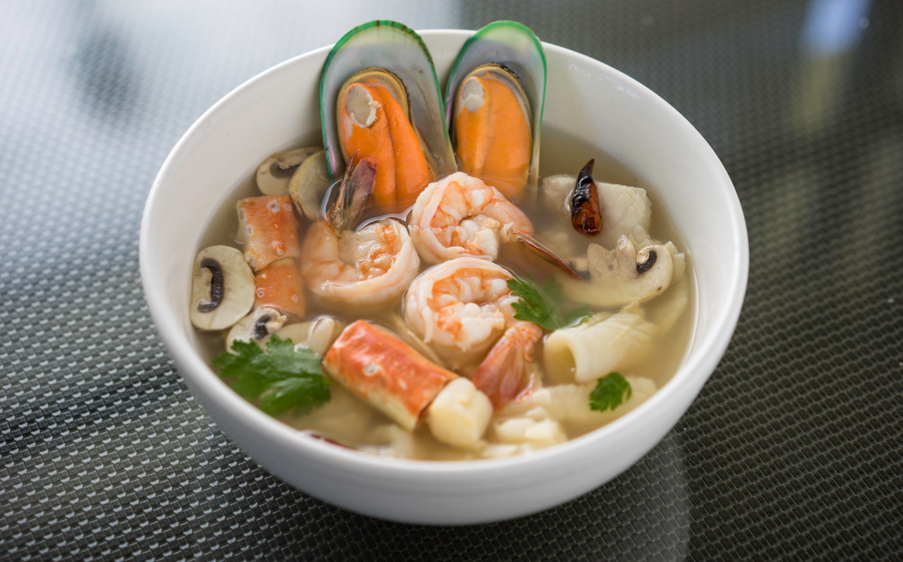 Order 8. Seafood Soup food online from Baan Thai store, Panorama City on bringmethat.com