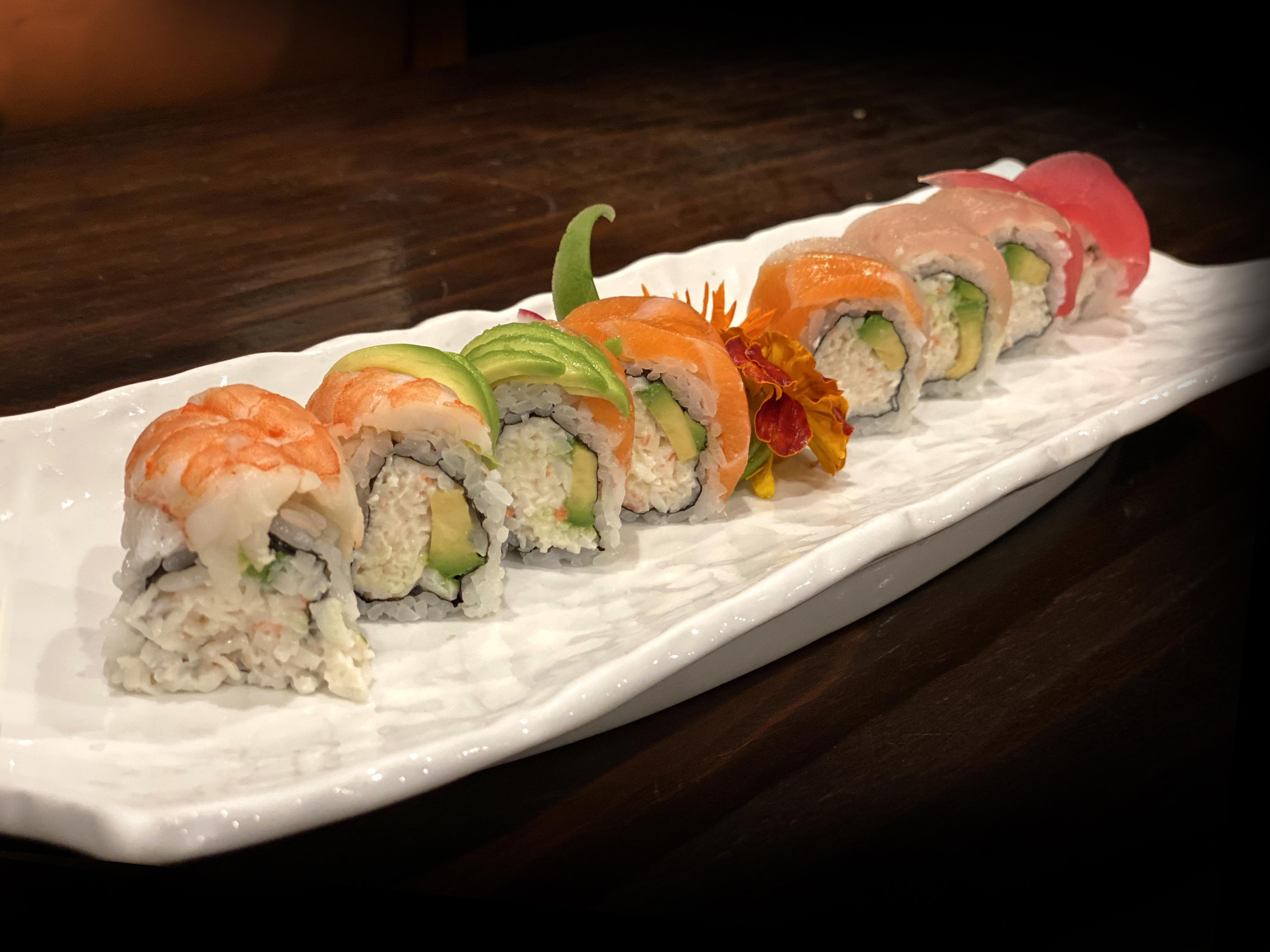 Order F2.Rainbow Roll food online from Hikari Sushi And Ramen store, Corona on bringmethat.com