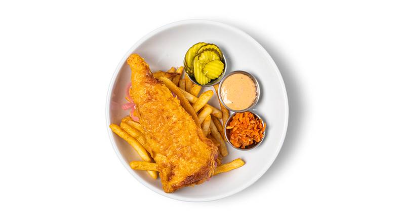 Order Fish and Chips food online from Bareburger store, Mount Kisco on bringmethat.com