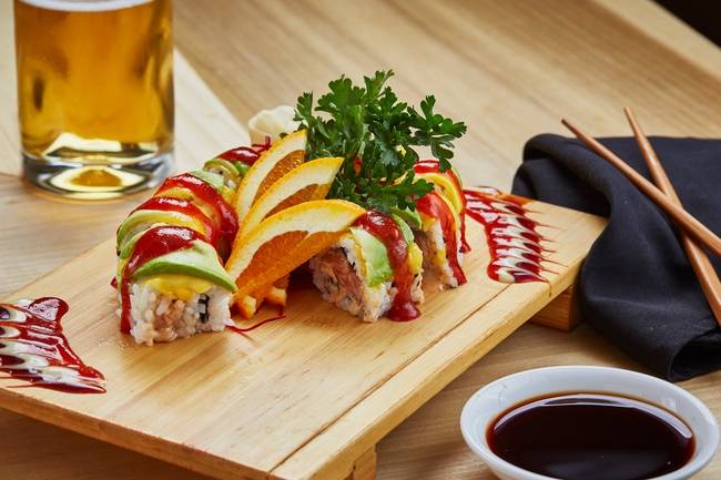 Order Jiba Maki food online from Yellowtail Sushi & Asian Kitchen store, Chicago on bringmethat.com