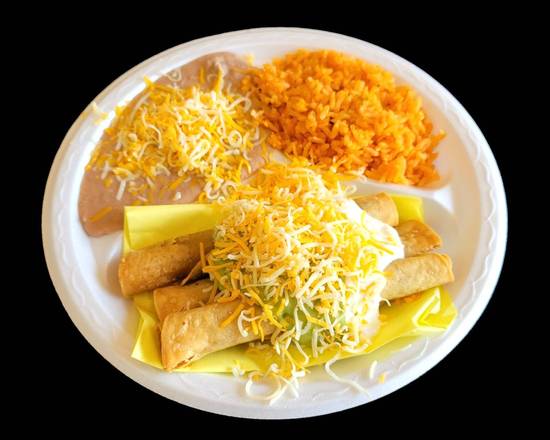 Order #20 Rolled Tacos (3 pcs) with Guacamole Combo food online from Arsenio's Mexican Food #1 store, Clovis on bringmethat.com