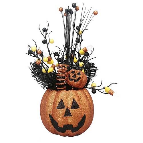 Order Festive Voice Tinsel Pumpkin Centerpiece - 1.0 ea food online from Walgreens store, Hot Springs on bringmethat.com