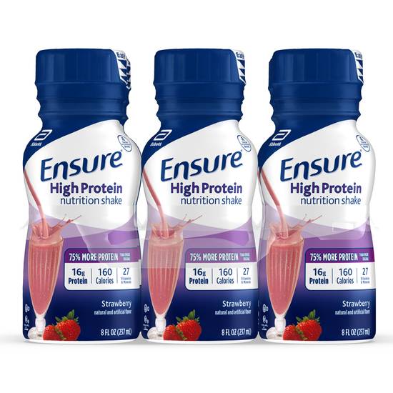 Order Ensure High Protein Nutrition Shake Strawberry Ready-to-Drink (8 oz x 6 ct) food online from Rite Aid store, Oxford on bringmethat.com