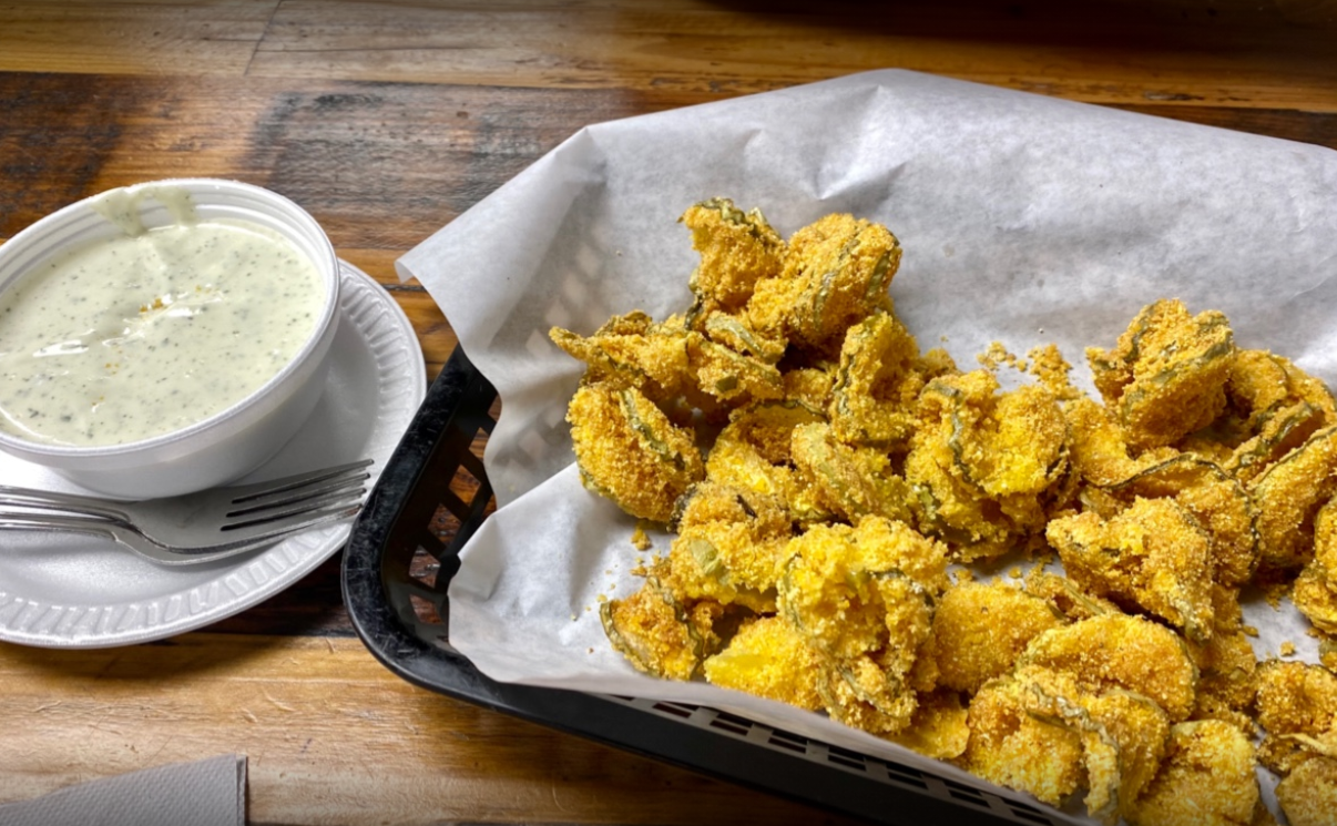 Order Fried Pickles food online from Packsaddle BBQ store, San Angelo on bringmethat.com
