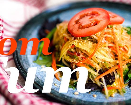 Order Som Tum/Green Papaya Salad food online from Giin Thai Canteen store, Berkeley on bringmethat.com